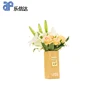 Simple home Decorative wooden flower pot clock with sticky note