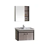 Cheap vanity mirror cabinet pvc toilet vanity cabinet with basin sink lavatory mirror with side cabinet from Chinese chaozhou