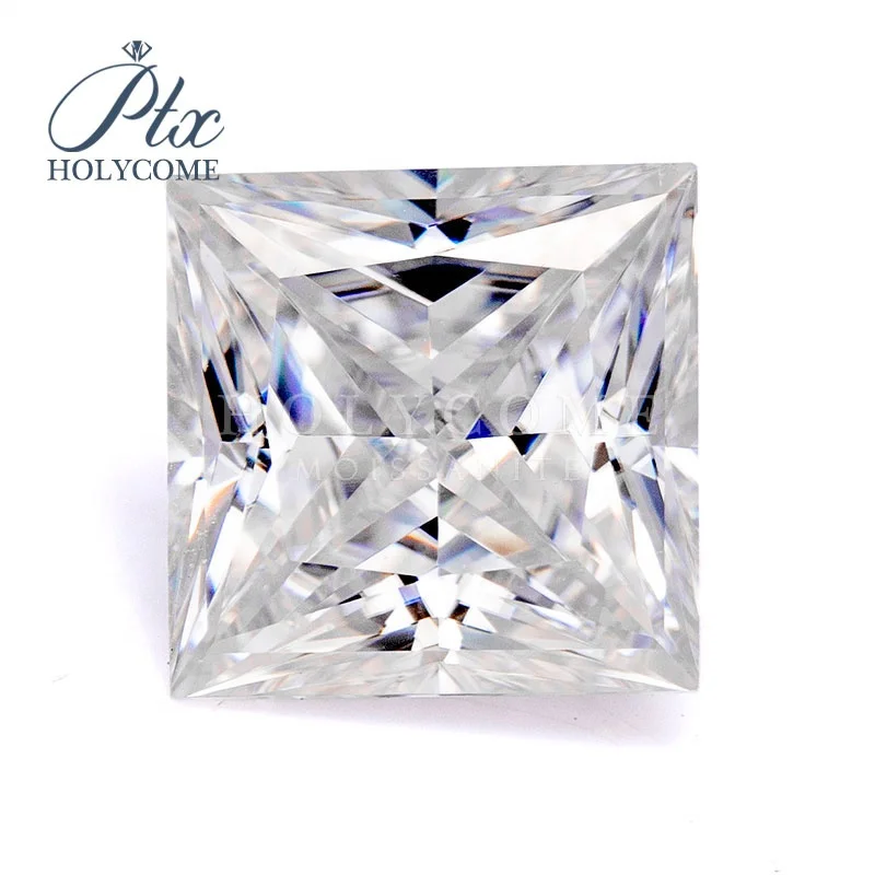 

High Quality Excellent White Princess Cut D VVS1 Professional loose stone moissanite Supplier Factory Price Accept Holycome