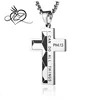 Soccer Cross Pendant, I CAN DO ALL THINGS STRENGTH Bible Verse Stainless Steel Necklace