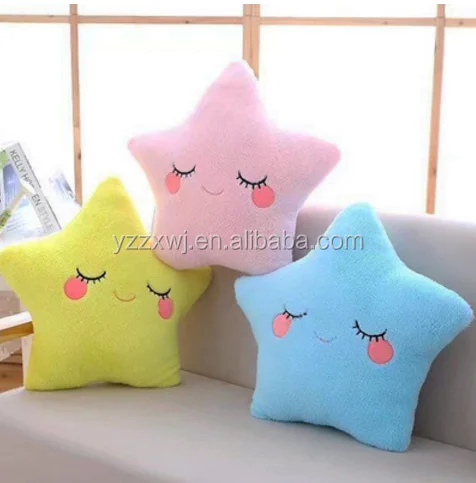 Yellow KUPARK Star Shaped Plush Pillow Stuffed Cushion Decorative Throw Pillows 