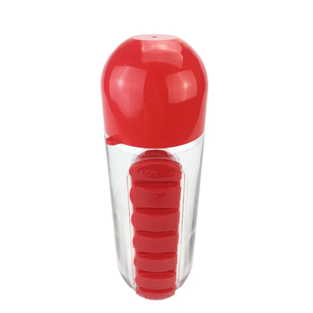 

Cheap water bottle with pill box organizer water bottle, Transparent