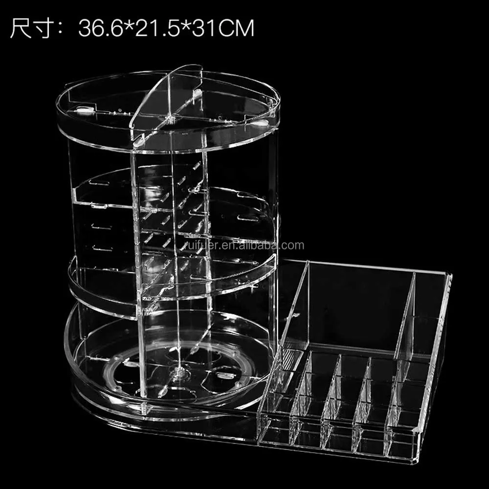 Acrylic Brush Holder,Dustproof Makeup Brush Organizer With Lid,Covered