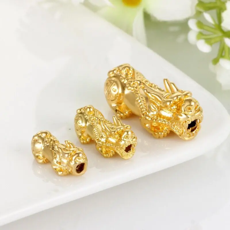 

J3002 Best Selling Jewelry Bracelet DIY Accessories 3D Gold PiXiu Beads