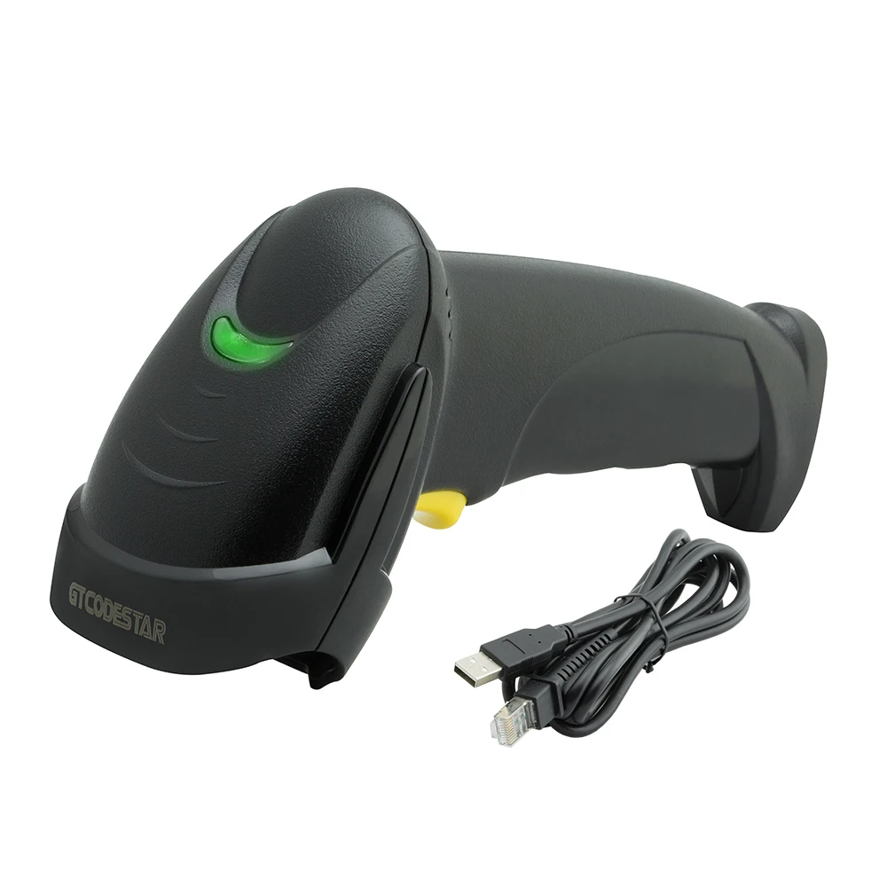 

Excellent quality cheap price Laser barcode reader portable 1D Wired Barcode Scanner, White/black