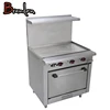Kitchen Equipments Range Cooking Stainless Steel Commercial Gas Griddle With Oven