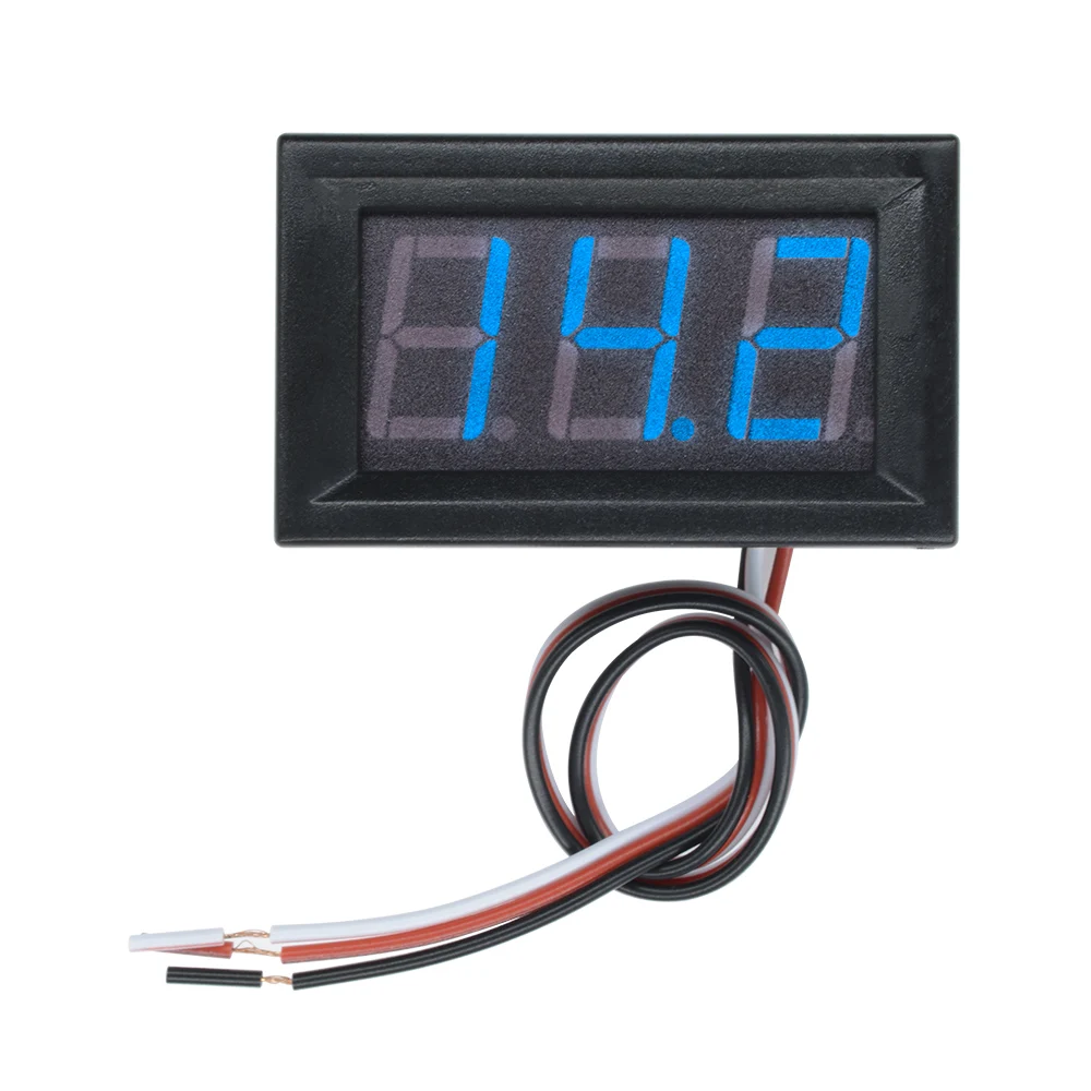 Red DC 0-30V 2 Wire LED Display Digital Voltage Voltmeter Panel Car Motorcycle 