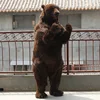 Xmas Outdoor Decor Life Size Standing Grizzly Bear Figurines