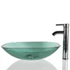 Sanitary Wares Sets Wash Basin Green Color Bathroom Sinks Glass Oval