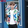 2019 Fashion personality cartoon figure jacket sublimation custom waterproof fabric for Men's jacket