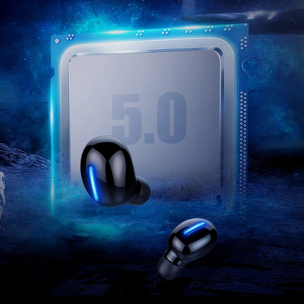 

3500mAh Big Capacity Q32 Tws Wireless Earbuds Headset Waterproof Invisible Earphone with Charging case, Cool black