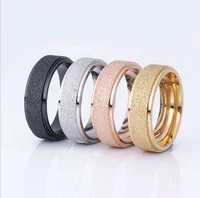 

European and American hot-selling matte titanium steel ring, personalized simple stainless steel ring wholesale