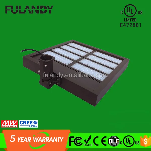 UL cUL ETL DLC listed LED Shoebox light 450W round slip fitter brown .png