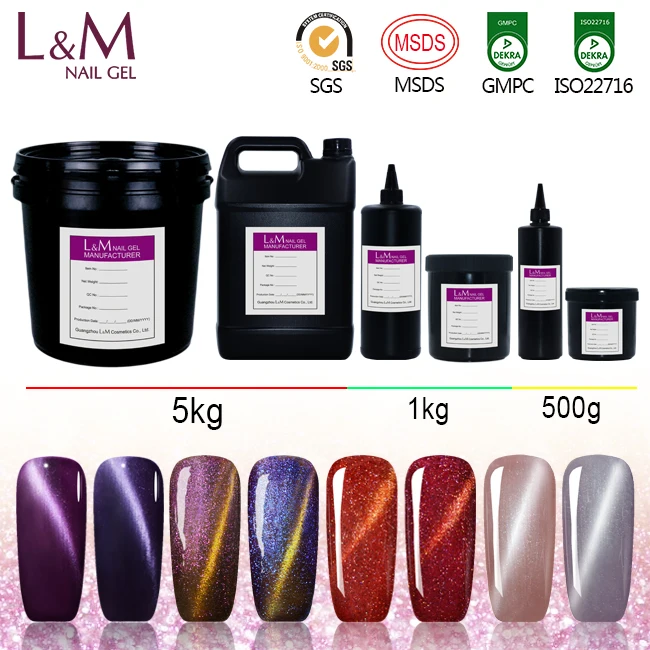 

L&M Wholesale bulk package nail art designs cat eye nail gel polish, 48 colors