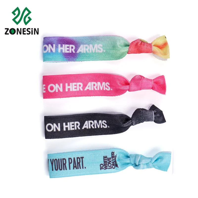 Wholesale Festival Elastic Custom Fabric Wristband With No Minimum
