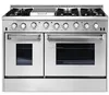 HYXION Commercial Restaurant Range 48" With 6 Burner 30" Griddle Oven/Cabinet Nat Gas HRG4804U