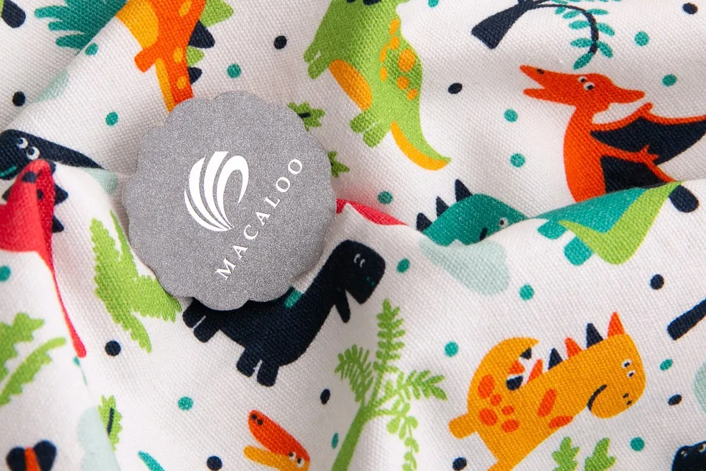 Dinosaur cartoon custom printed 100% cotton canvas fabric