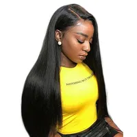 

Wholesale no shedding no tangle transparent Swiss 13*6 lace frontal wig human hair deep part lace wigs