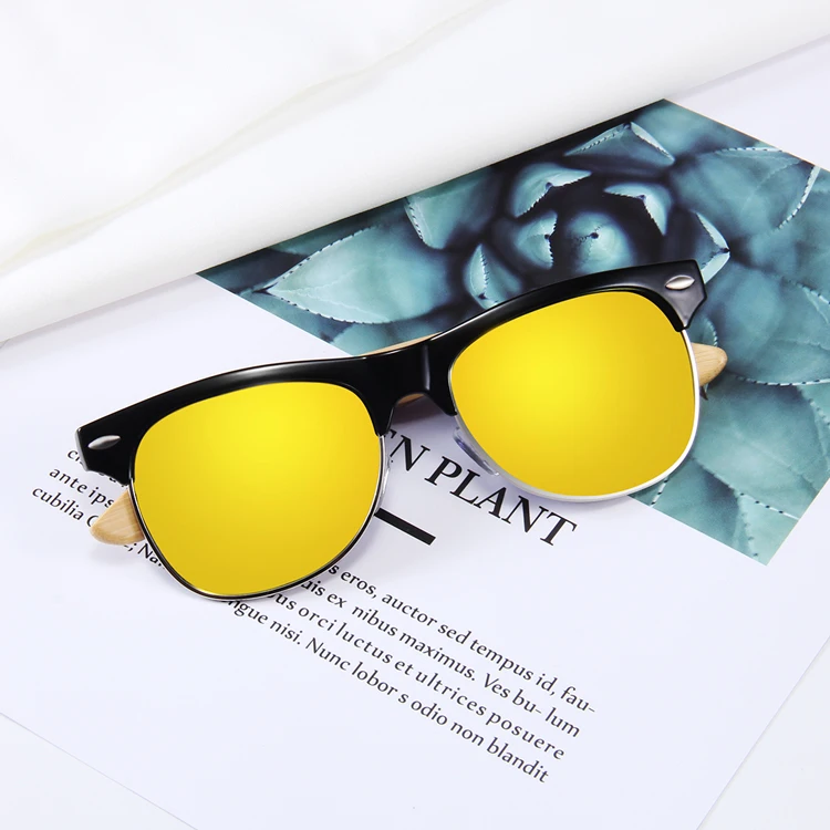 

China Popular custom brand best wood glasses polarized bamboo sunglasses 2019