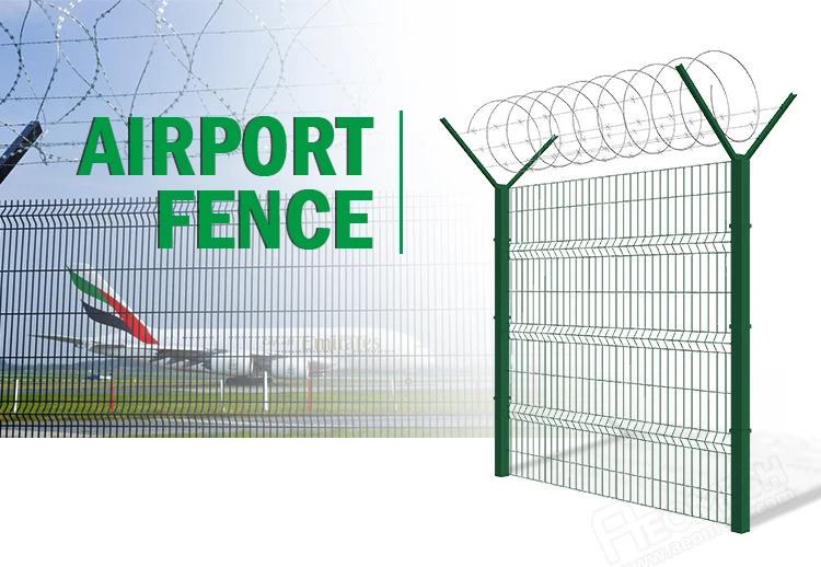 AEOMESH Welded Wire Mesh Airport Perimeter Fence