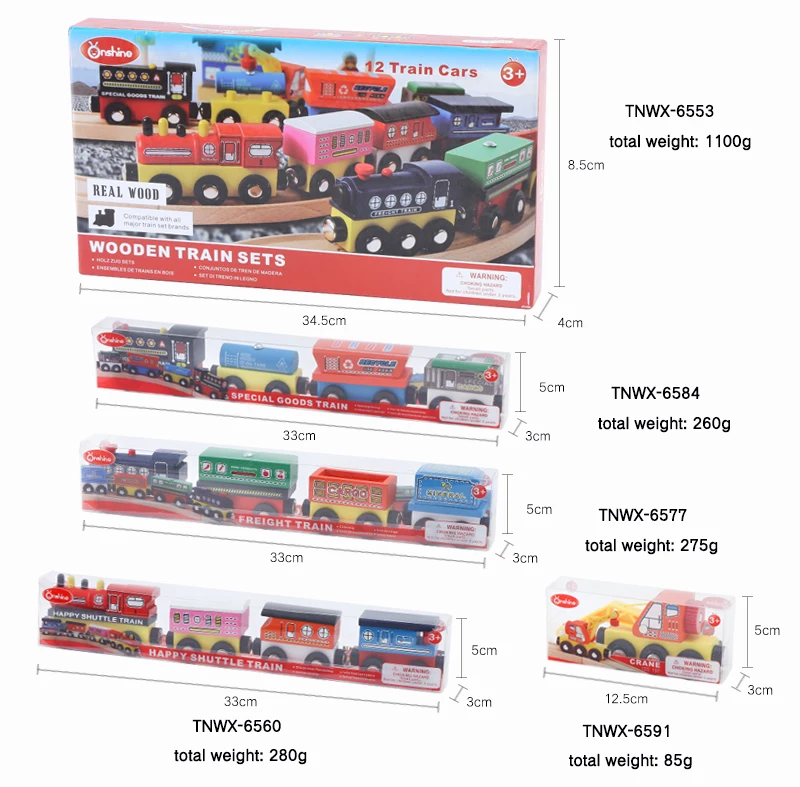 wooden magnetic train cars