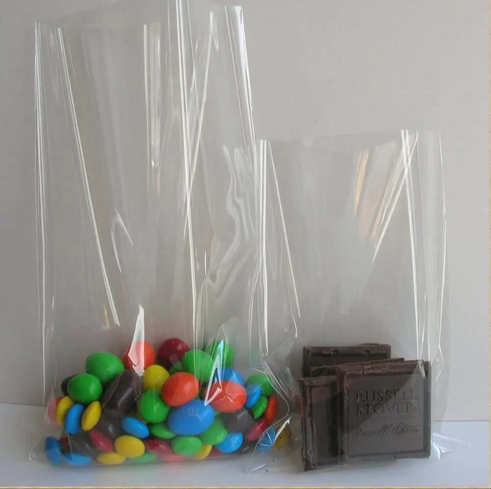 100pcs 6"x10" Clear Poly Bags with 100pcs Twist Ties