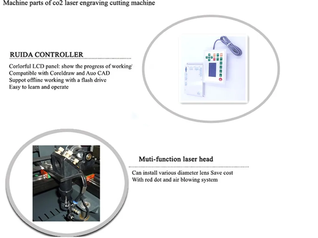 laser cutting machine 6090 80w laser chocolate engraving machine RUIDA control