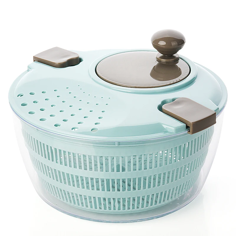 

Best kitchen salad maker set tool green large salad spinner with lid and bowl