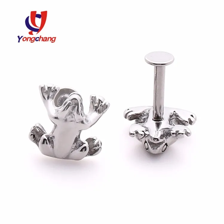 Lip Piercing Jewelry Stainless Steel Animal Labret Frog Shape Lip Stud
