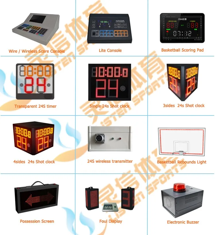 Electronics Basketball Scoreboards 24 Seconds Shot Clock 24"s Shot