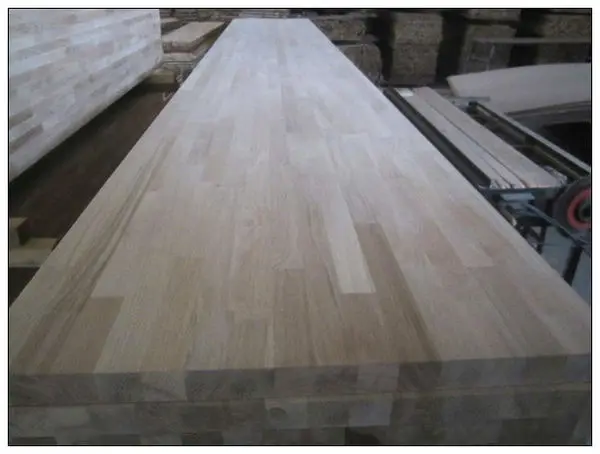 solid wood worktop with finger jointed