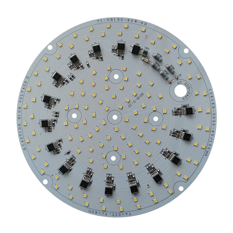 80W smd pcb round light circuit board led module for explosion-proof lights