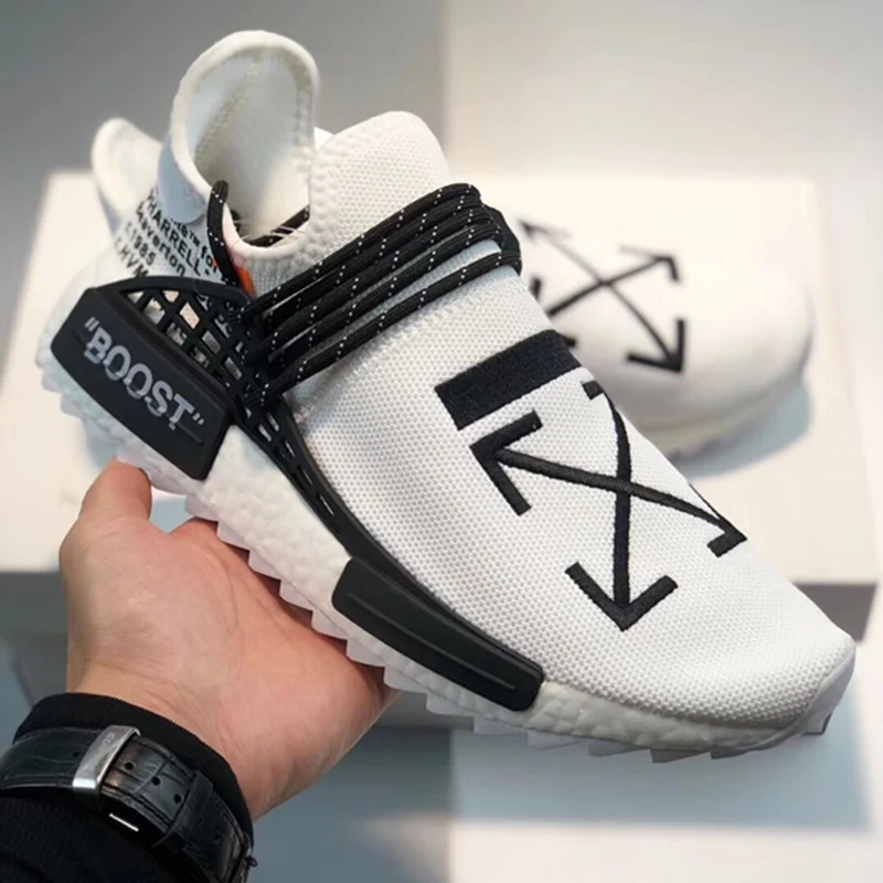 Custom Logo Pharrell X Hu Holi NMDs Mc Human Race Men Fashion Low sneakers Male casual shoes Breathable Runner shoes