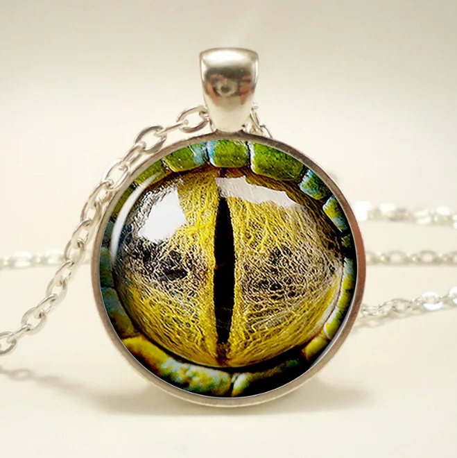 

Gem glass pendant for european and American time animal eyes necklace