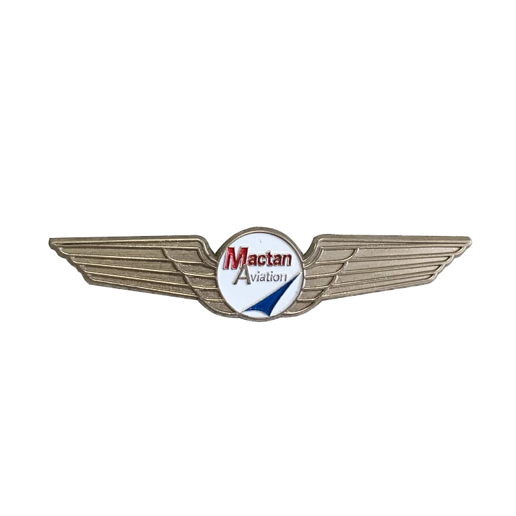 Promotional Silver Gold Custom Pilot Wings Lapel Pin Custom Wings