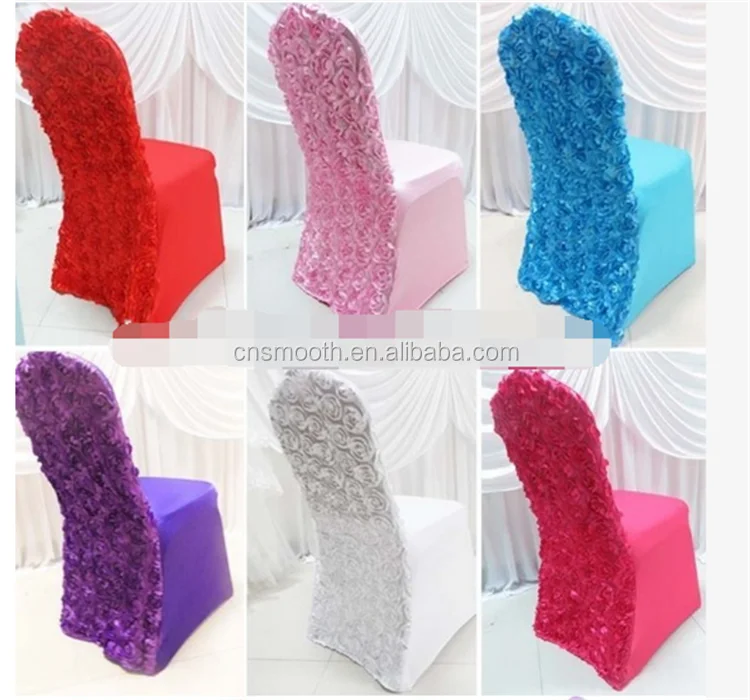 Ruched Rose Gold Ruffled Seat Chair Cover Ruffle Wedding/stretch Chair