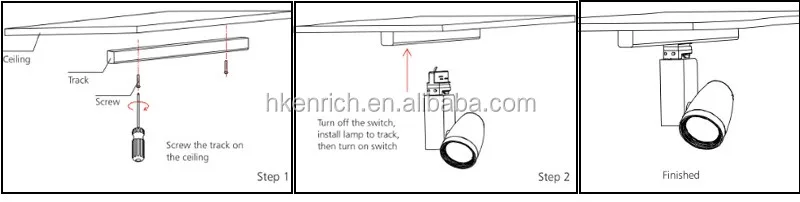 15W 2/3/4 wires commercial COB LED Track Light