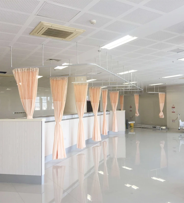 U Shapelshape Curtain Track Rod Ceiling Mounted Hospital Curtain Rail Aluminum Clinic Using Hardware With Suspension Rod Buy U Shape Curtain