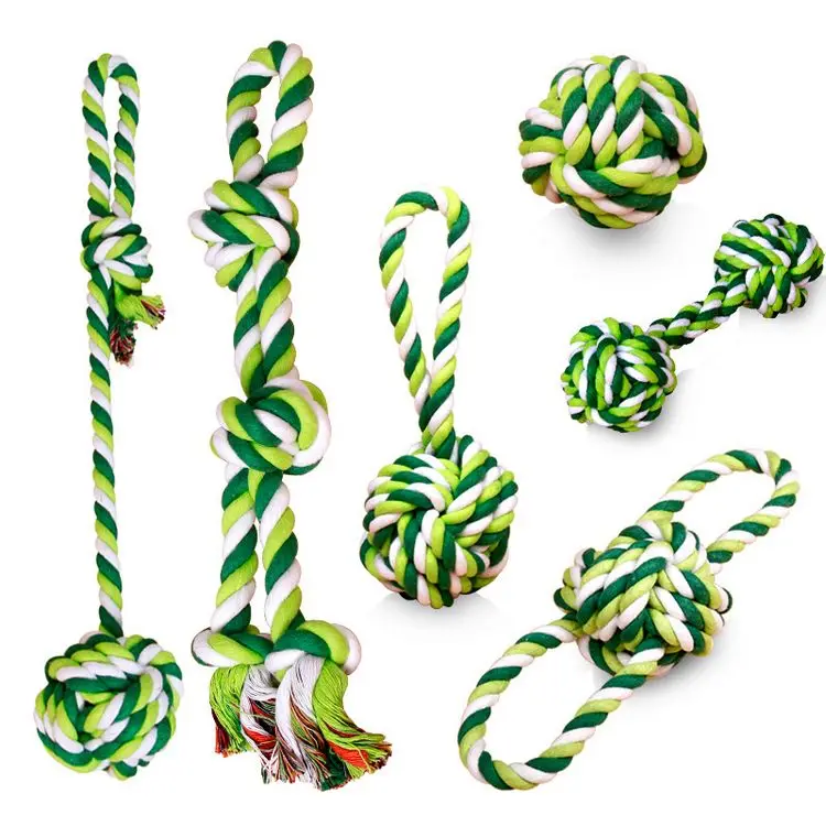 

WR118 Multiple Types Health Benefits Chew Cotton Rope Dog Toy