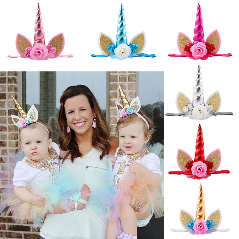 Baby Packing 5PCS/Set Rhinestone Flower Cute Bow Girl Head Bands