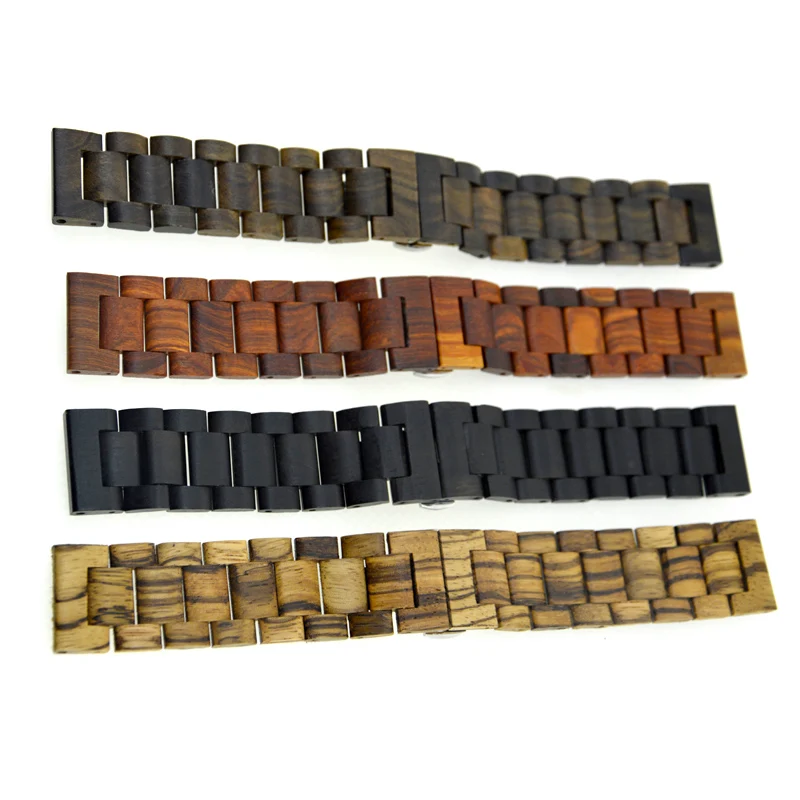 

New Products Watch Strap Luxury Wooden watch Bands with Connector