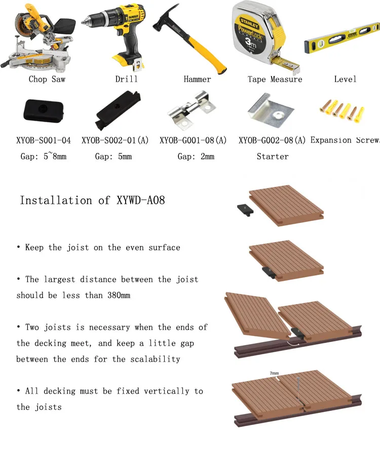 Wood Plastic Composite Playground Decking Wood-Plastic Composite Flooring