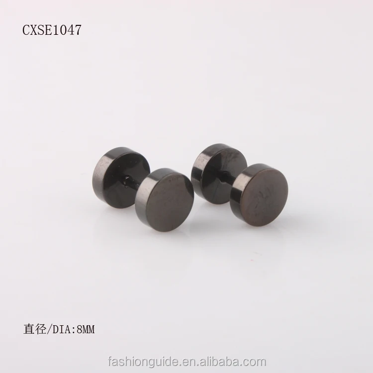 

Black Color Unique Mens Stud Earrings