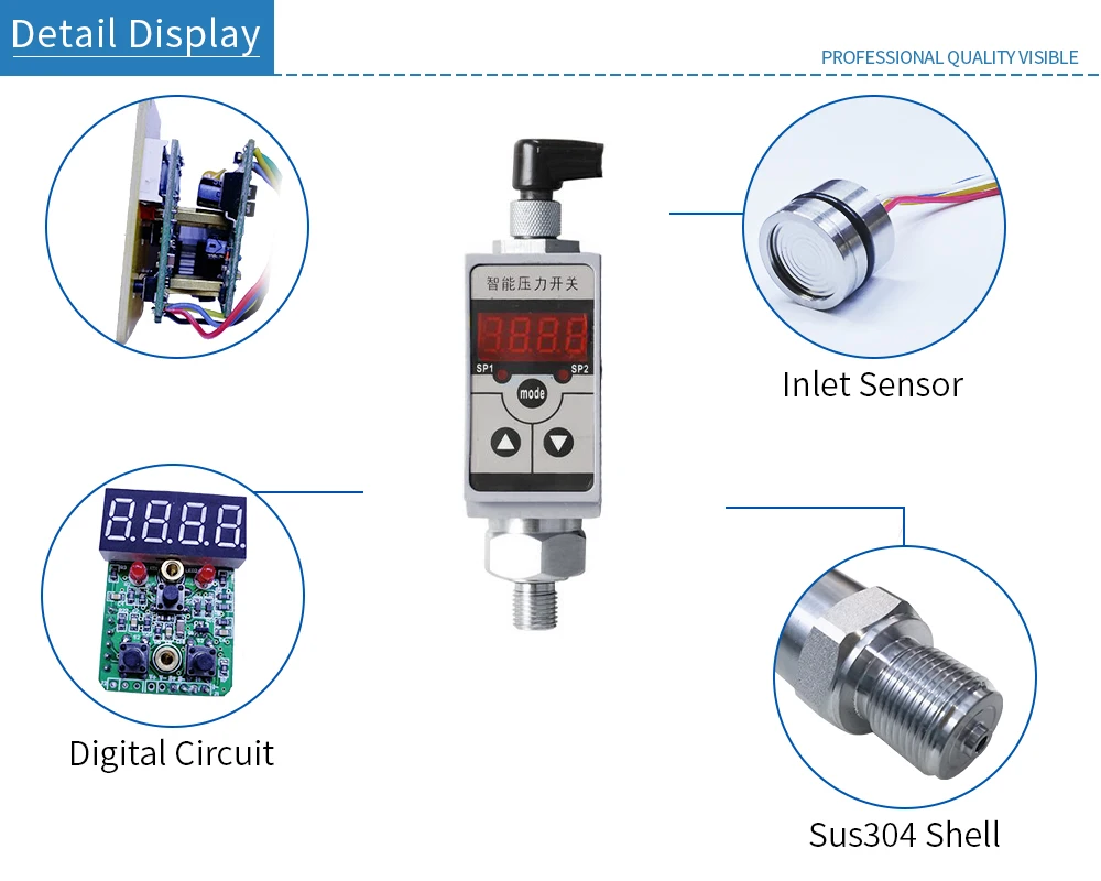 Compact Digital Smart 24v Dc Low Pressure Control Switch