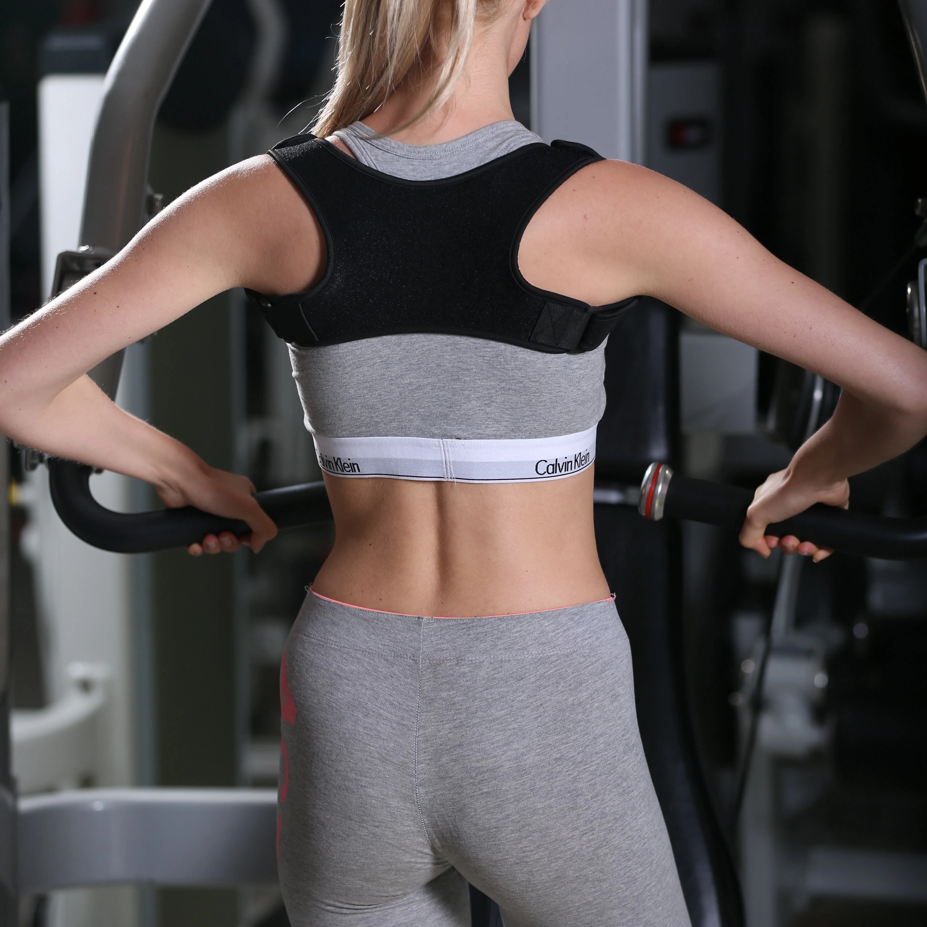 

Adjustable Therapy Posture Corrector Clavicle Support Back Brace Shoulder Belt, Black or customized