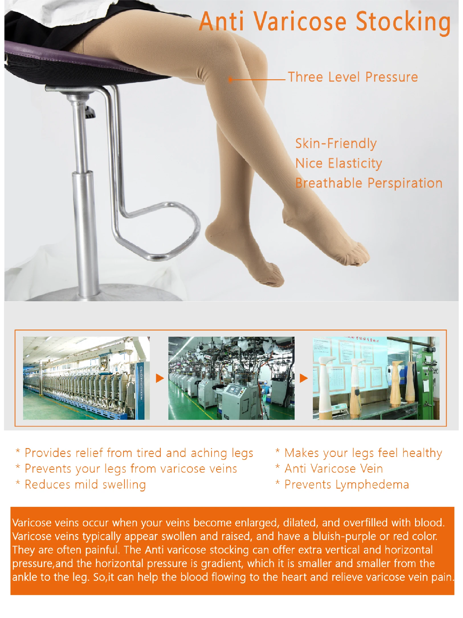 Compression Medical Health Stockings Size Treatment Anti Varicose