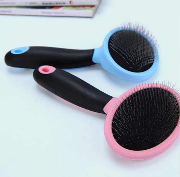 

Fast Delivery LOW MOQ Plastic Dog Pet Animal Slicker Brush Comb With Soft Stainless Steel Needles