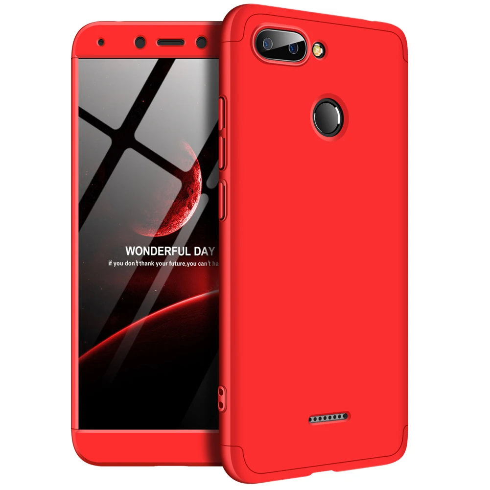 360 cover Removable 3in1 Hard PC Shield Back Cover Case for Xiaomi Redmi 6