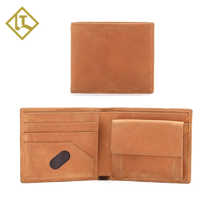 
Hot selling RFID full grain thin handmade custom minimalist slim card holder genuine leather wallet 
