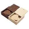 Wholesale Heart Shape Bamboo Walnut Maple Wood USB Flash Drives with Custom Logo for Wedding Gifts